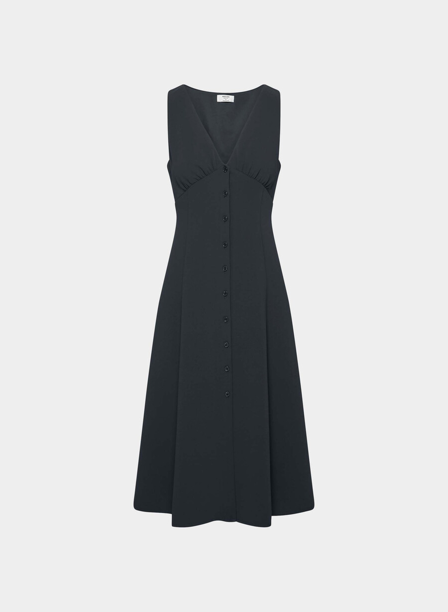abito pagoda - crepette dark navy