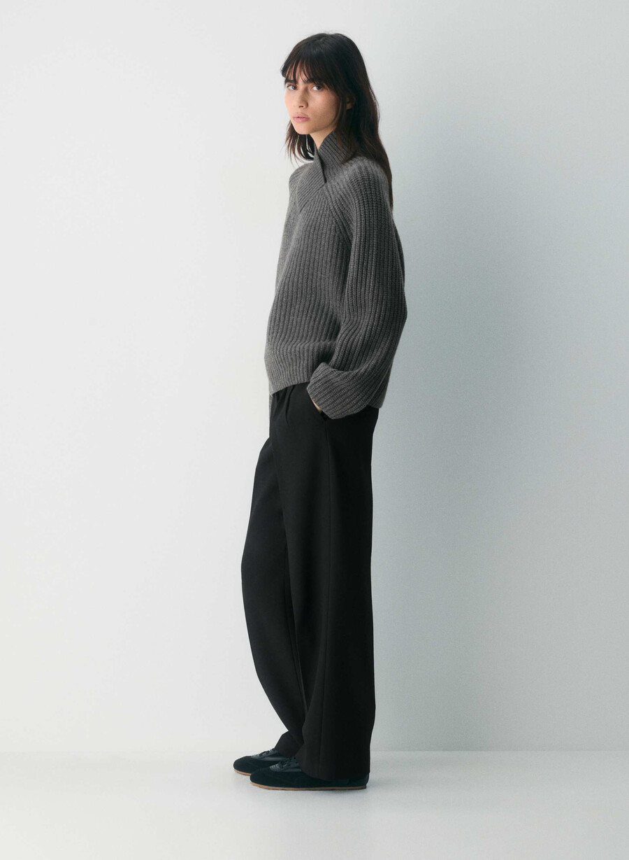 maglione in lana e cashmere wallen heather charcoal
