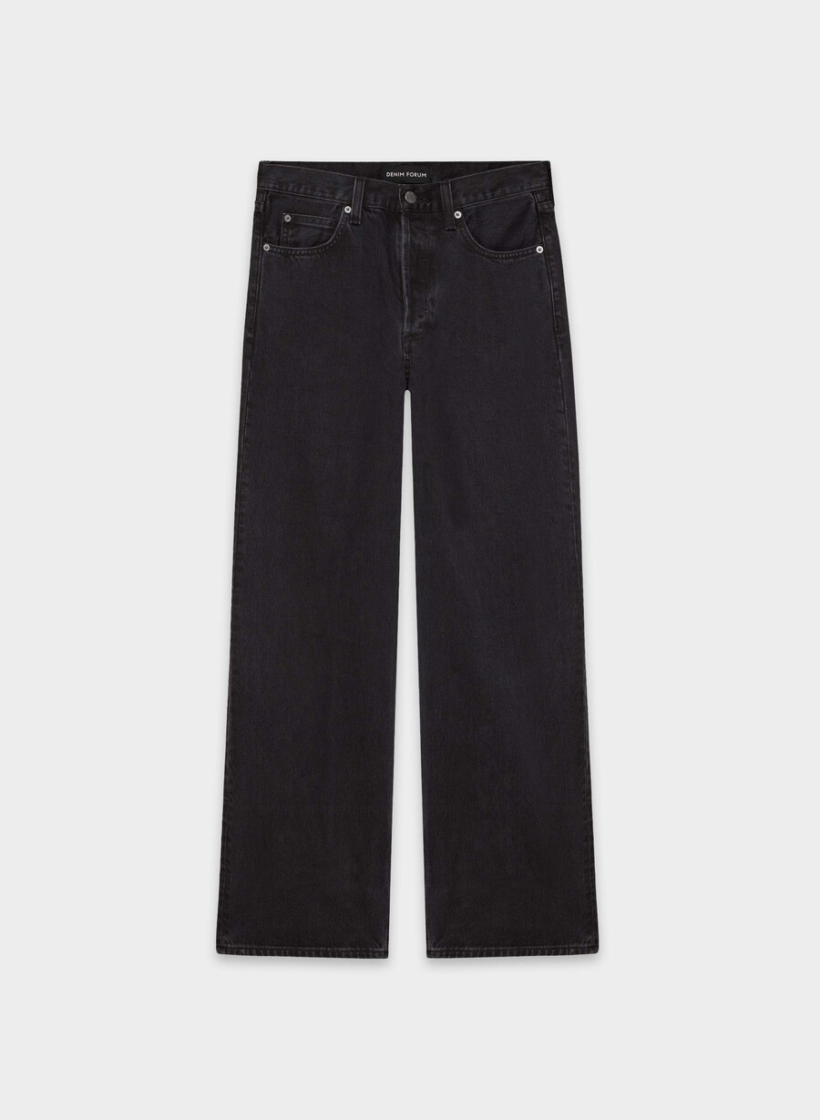 denim forum jeans con risvolto a vita bassa vintage anni 90 eyeliner nero