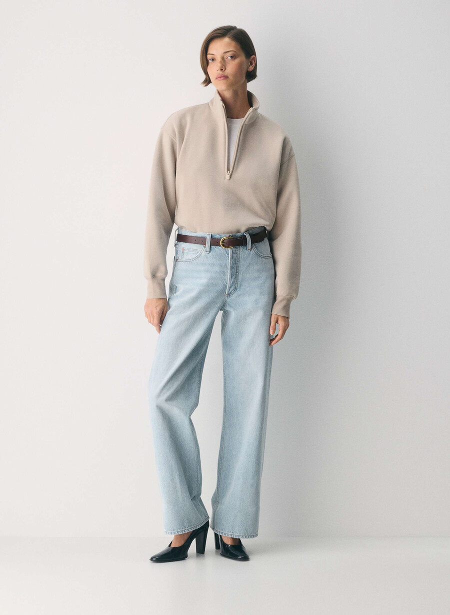 denim forum jeans vintage a vita bassa con risvolto anni 90 15 anni brl thr blu