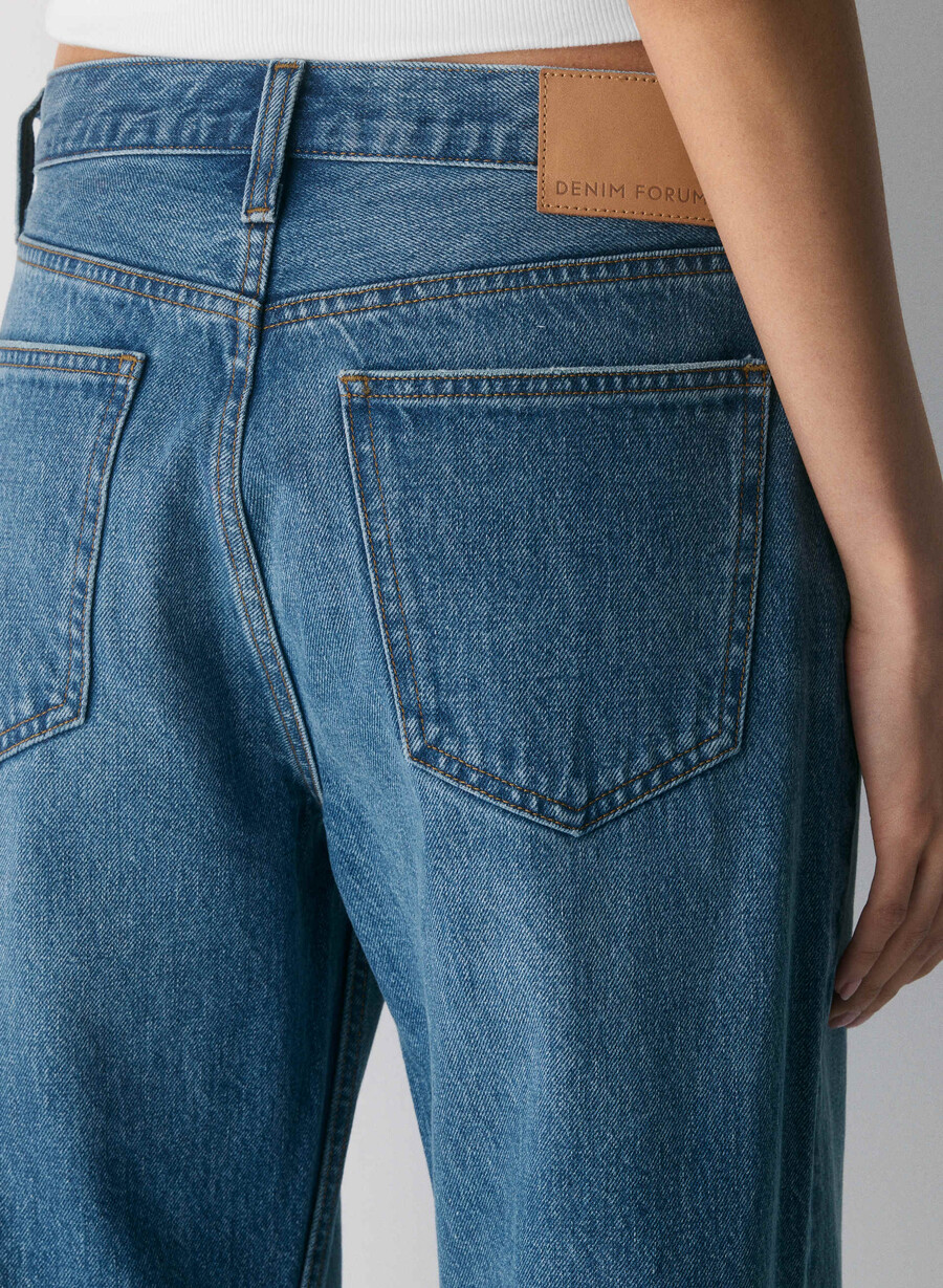 denim forum jeans con risvolto a vita bassa vintage anni 90 5 anni kiss n tell bl