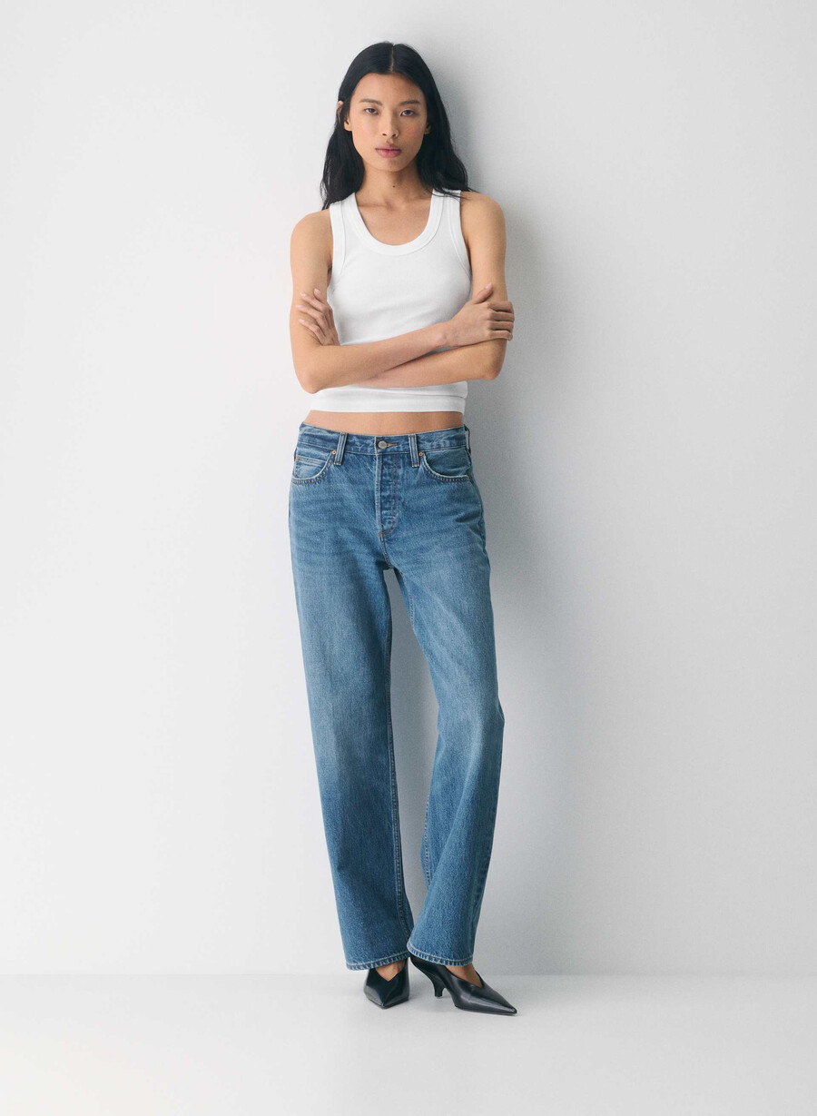 denim forum jeans con risvolto a vita bassa vintage anni 90 5 anni kiss n tell bl