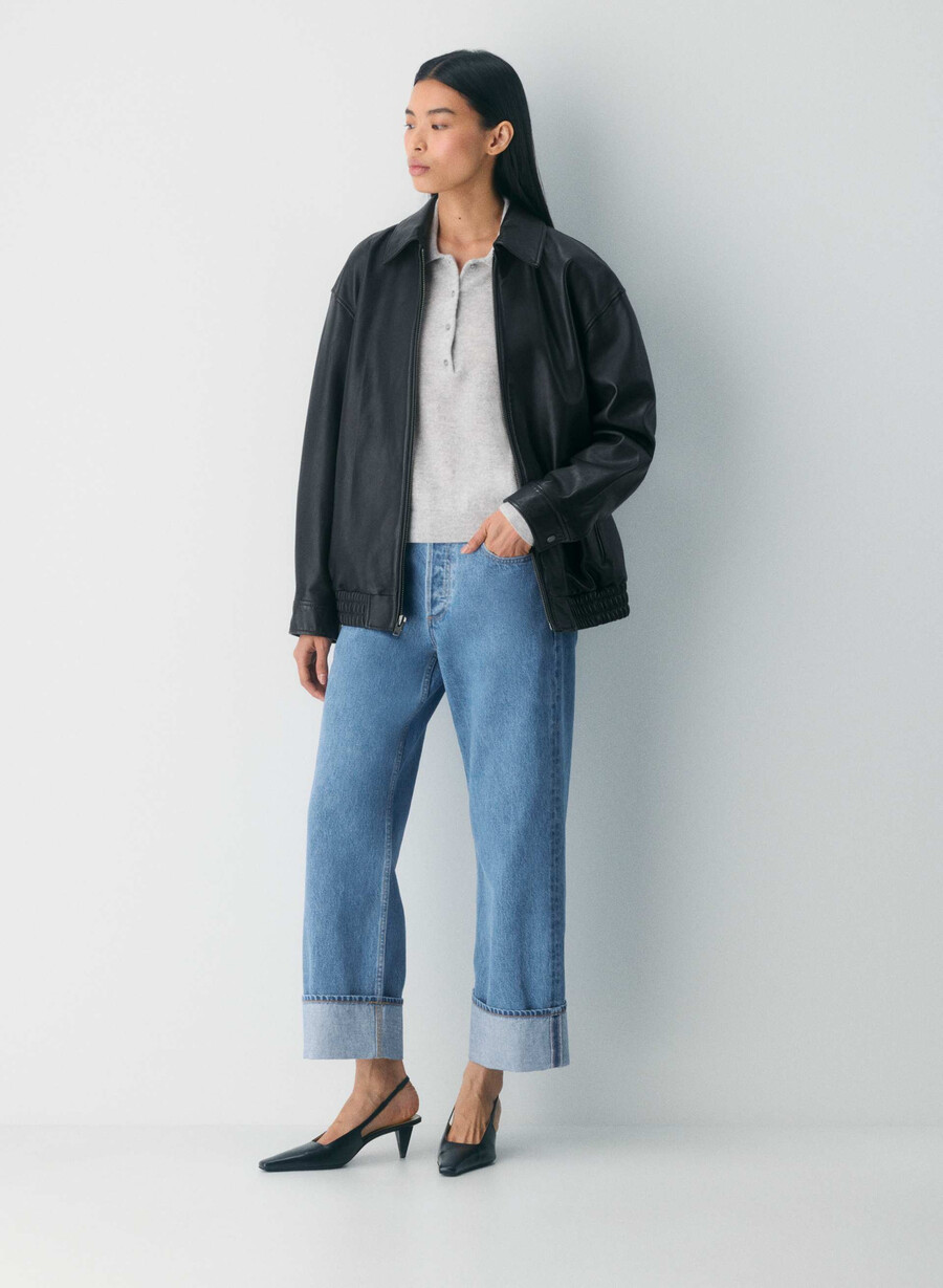denim forum jeans vintage a vita bassa con risvolto anni 90 vintage bleu bottle