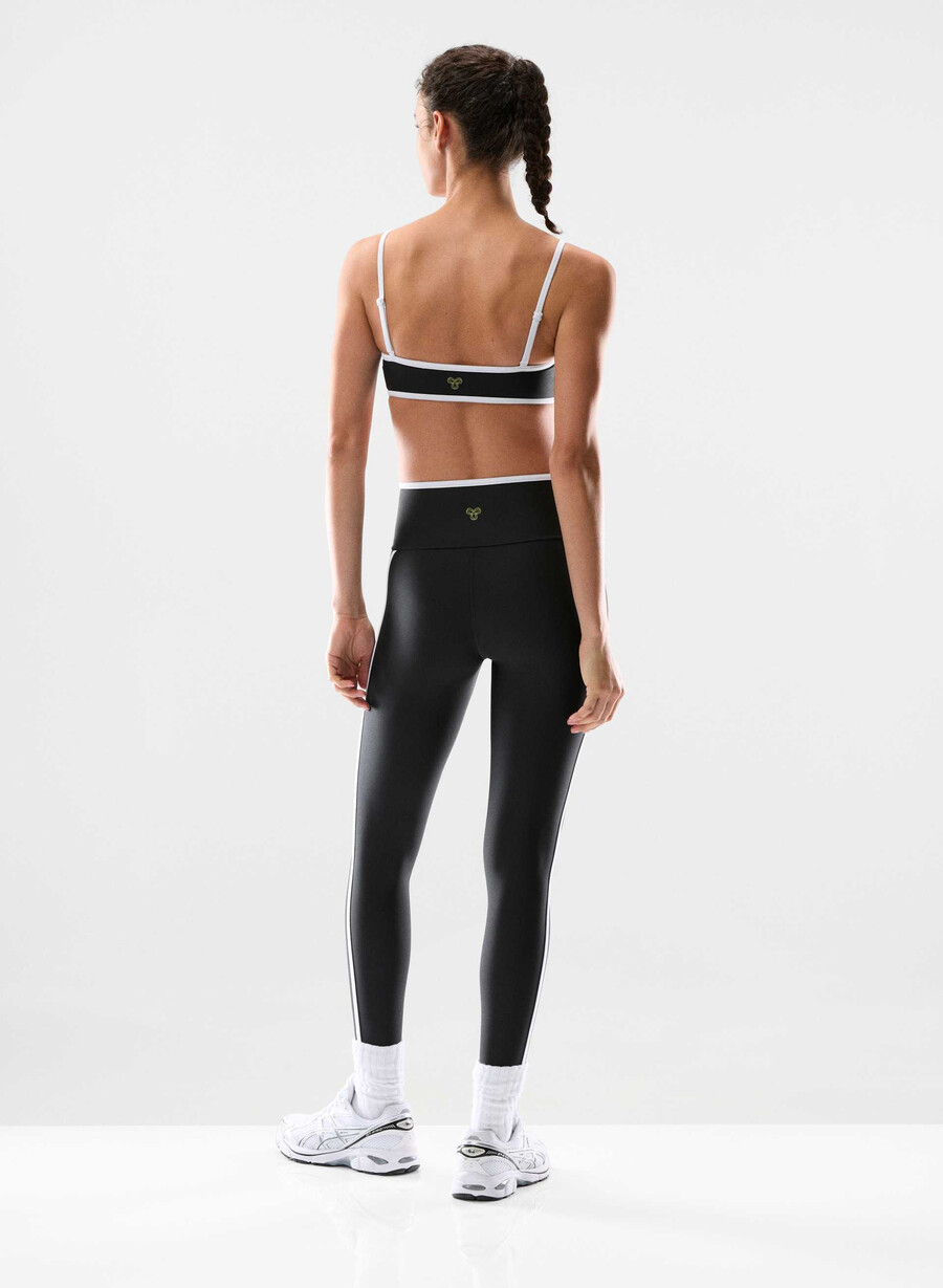 reggiseno sportivo glotone showup nerobianco lucido