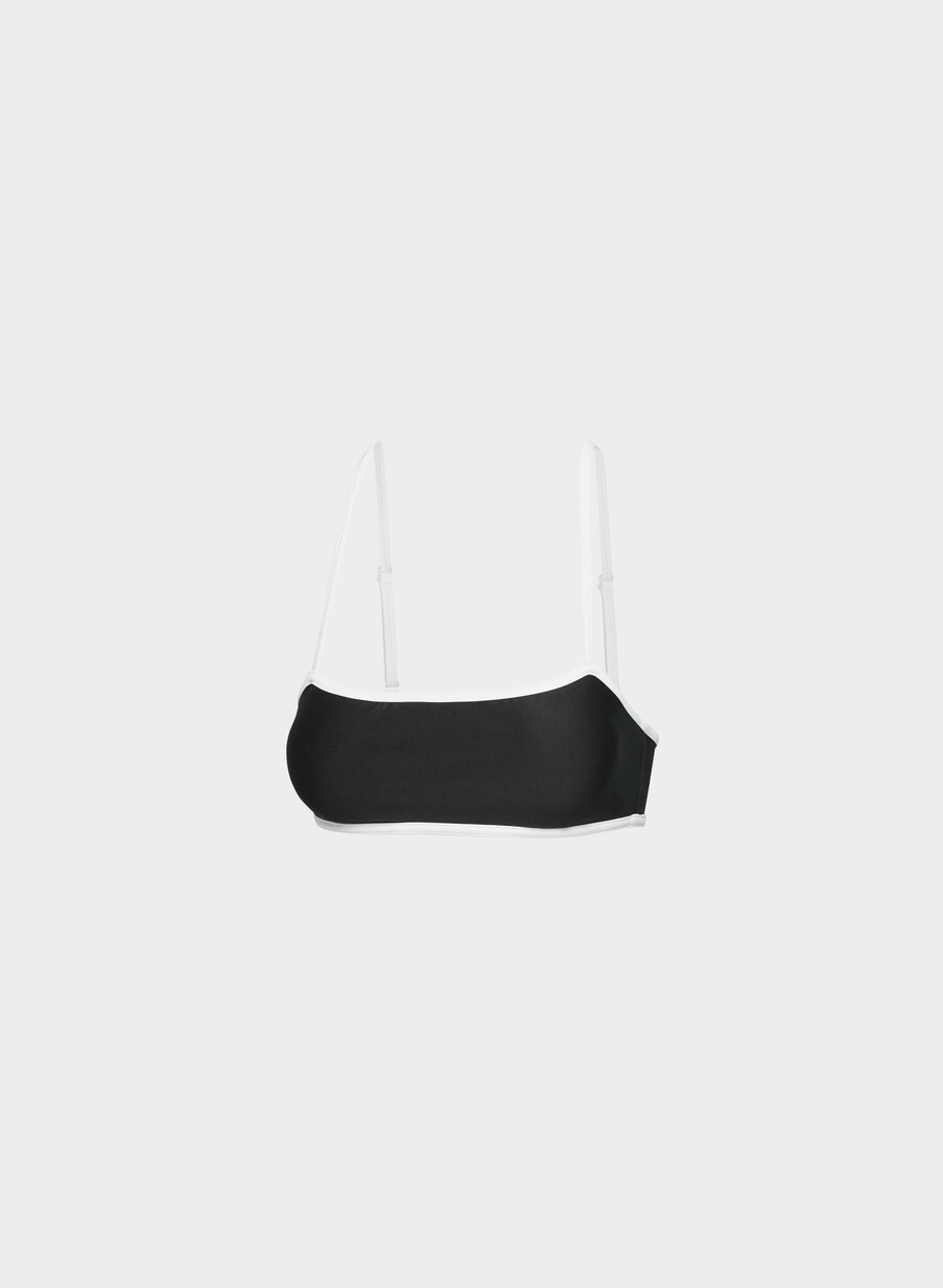 reggiseno sportivo glotone showup nerobianco lucido