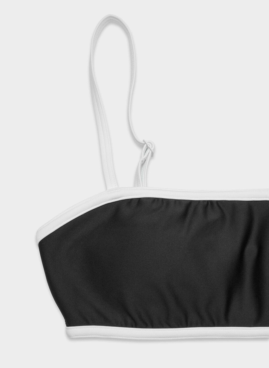 reggiseno sportivo glotone showup nerobianco lucido