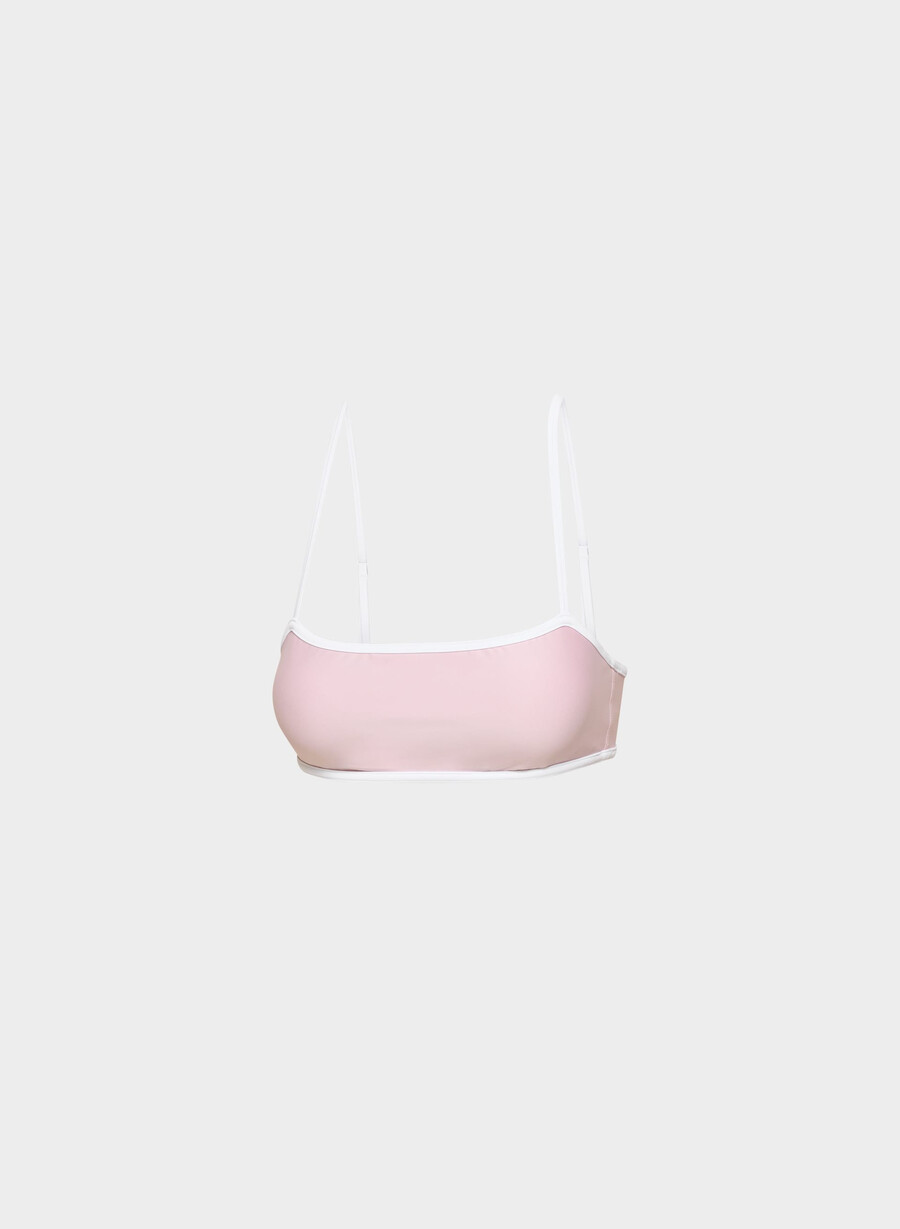 reggiseno sportivo glotone showup dsty pink bt white