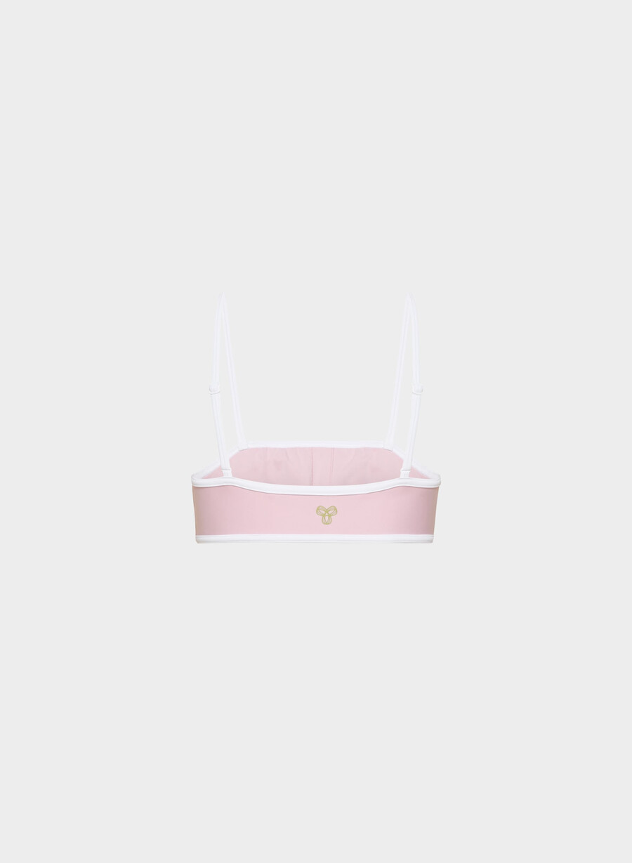 reggiseno sportivo glotone showup dsty pink bt white