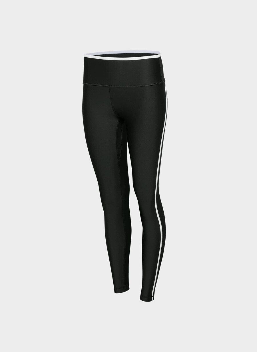 leggings glotone showup hi-rise 26 nerobianco lucido