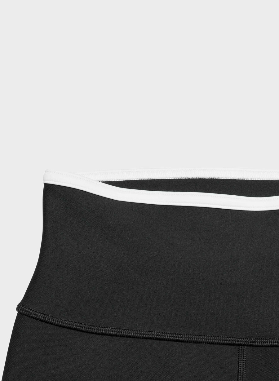 leggings glotone showup hi-rise 26 nerobianco lucido