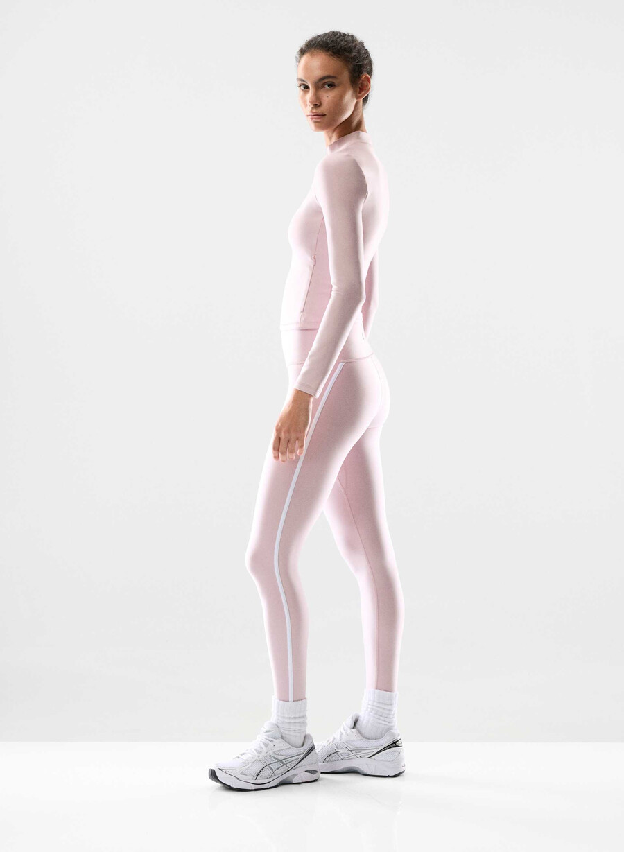 leggings glotone showup hi-rise da 26 dsty pink bt white
