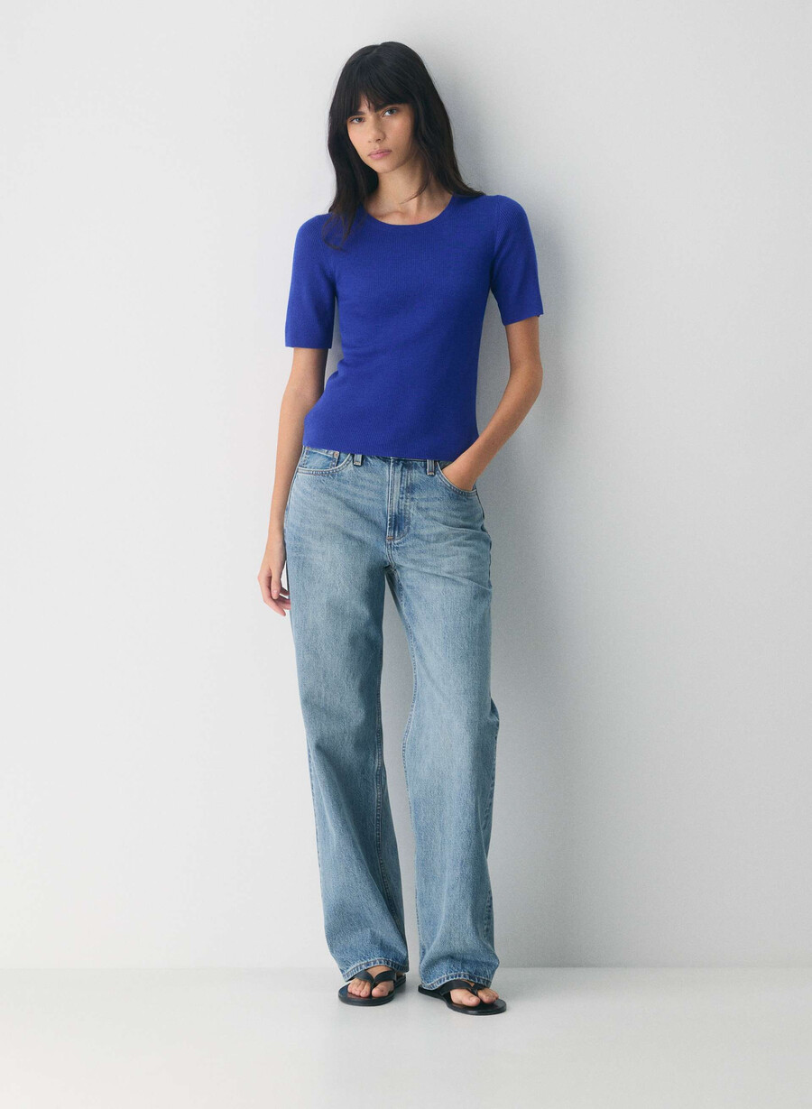 maglione foundry in lana merino pregiata blauer