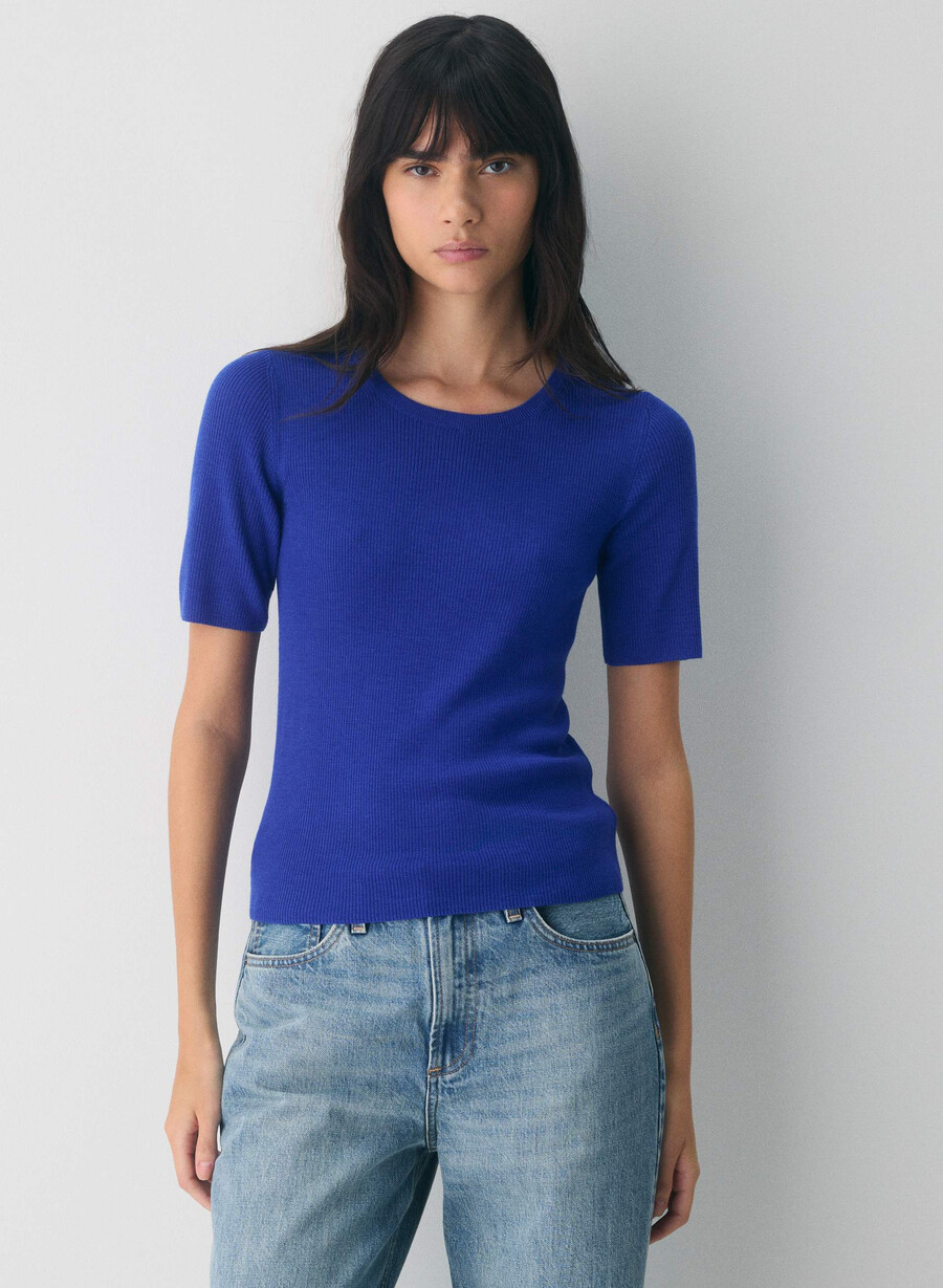 maglione foundry in lana merino pregiata blauer