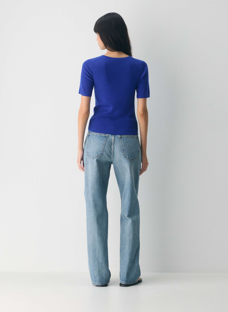maglione foundry in lana merino pregiata blauer