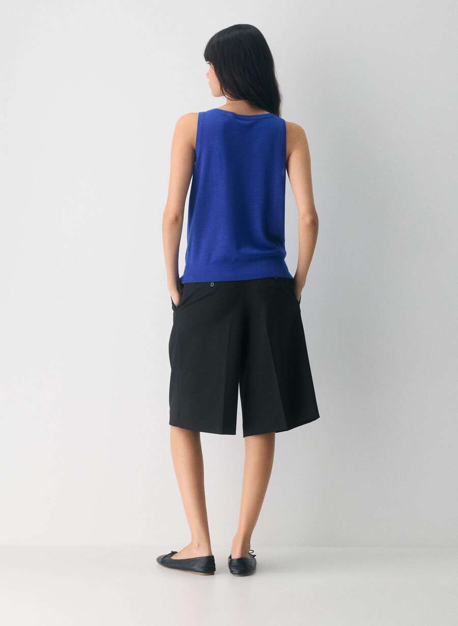 gilet in lana merino pregiata da pascolo blauer