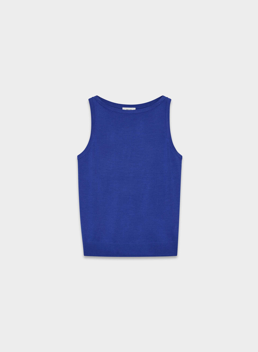 gilet in lana merino pregiata da pascolo blauer