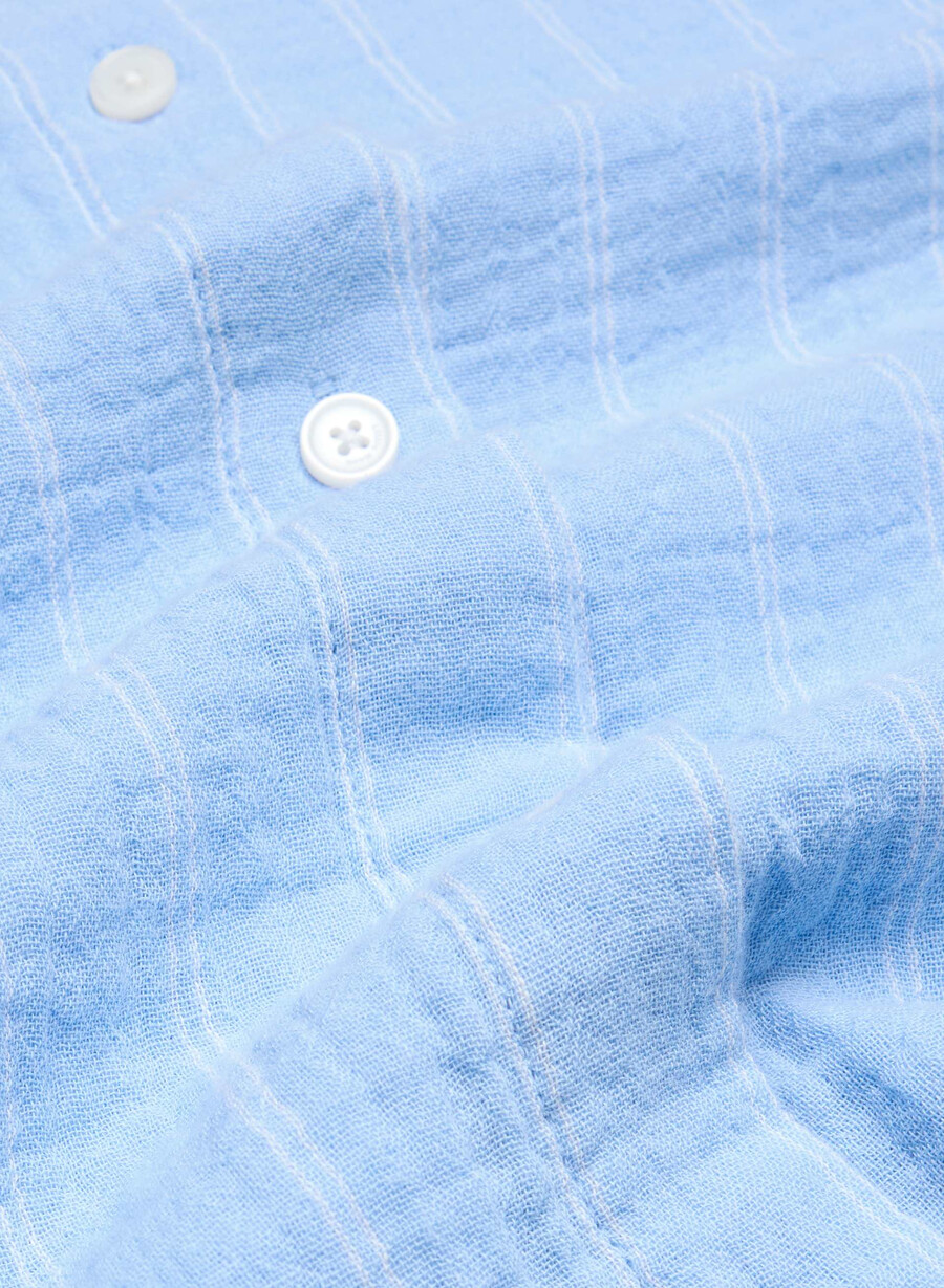 camicia corta in vela airplush cotton beatrice st pscd bl
