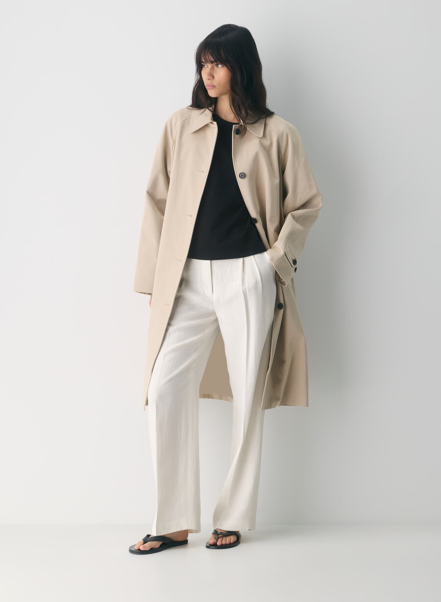the effortless pant - lino betulla chiara