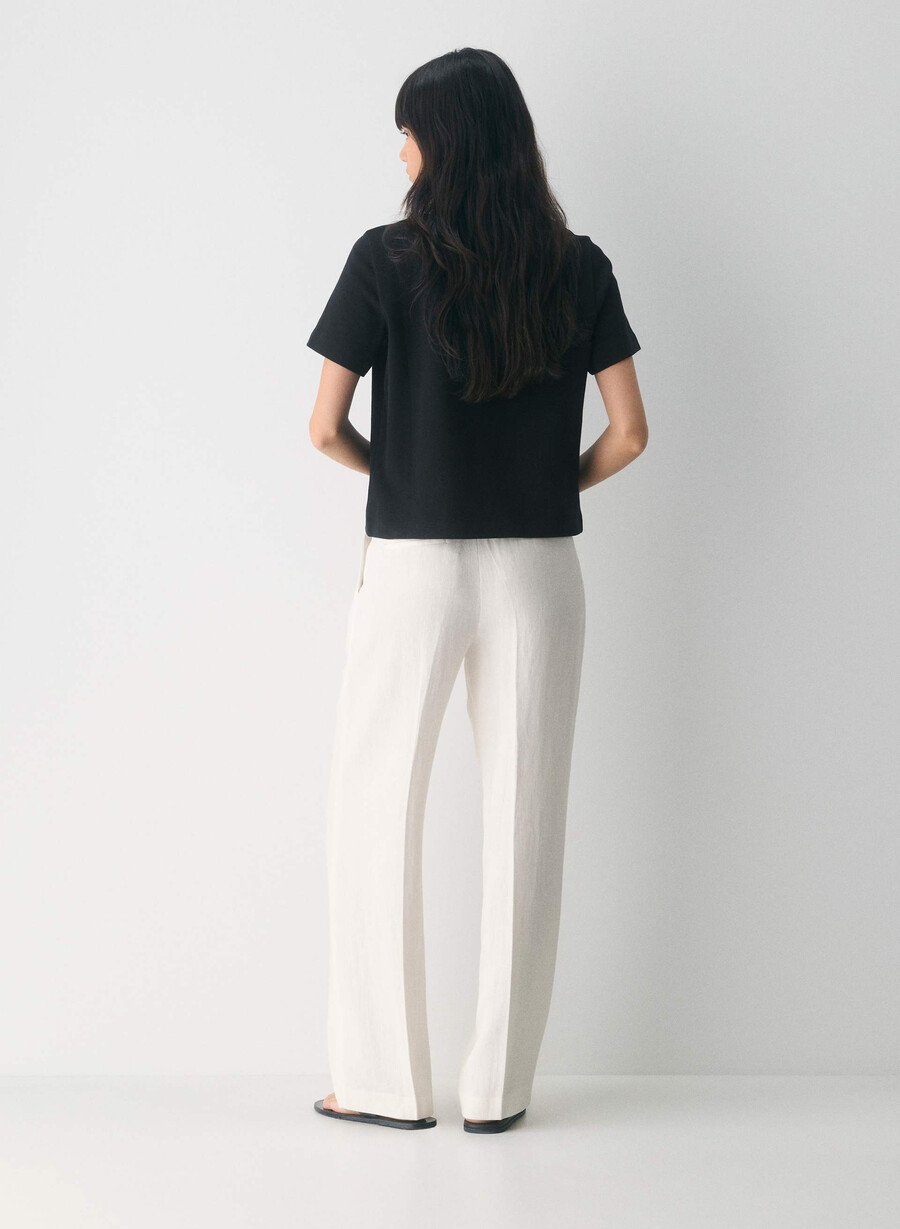 the effortless pant - lino betulla chiara