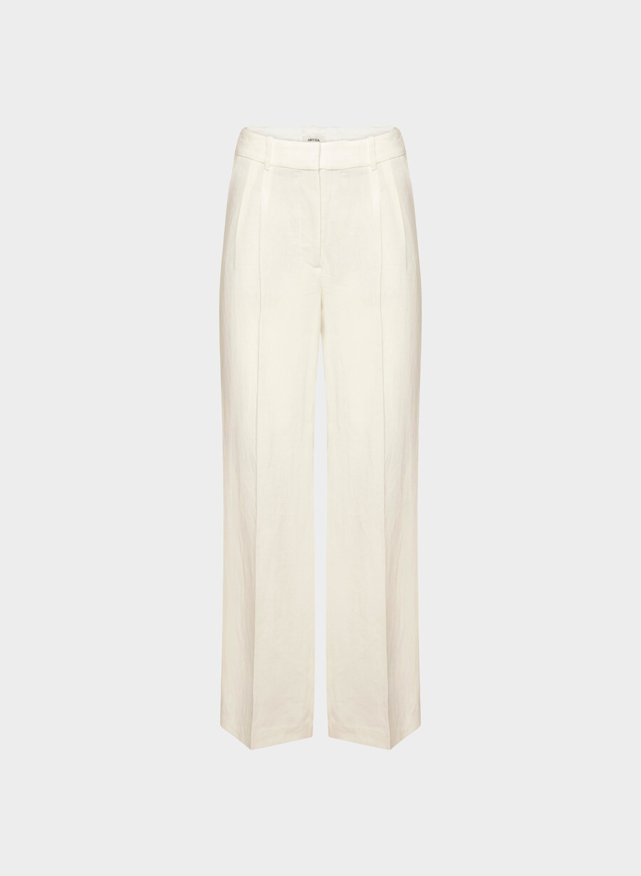 the effortless pant - lino betulla chiara