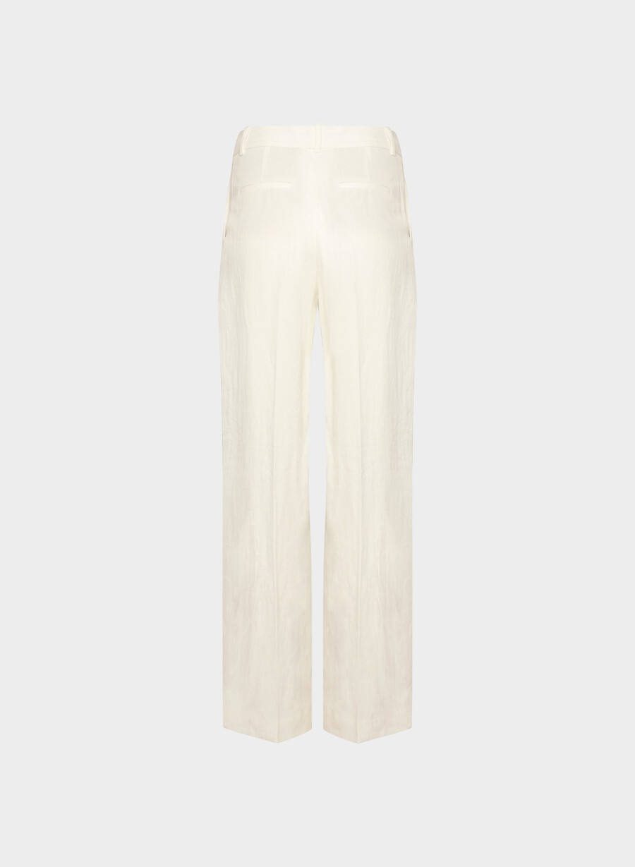 the effortless pant - lino betulla chiara