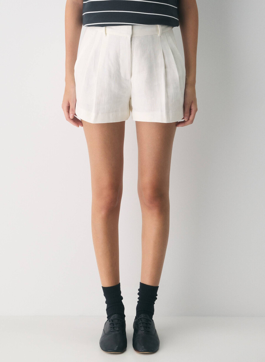 the effortless short mini - lino betulla chiara