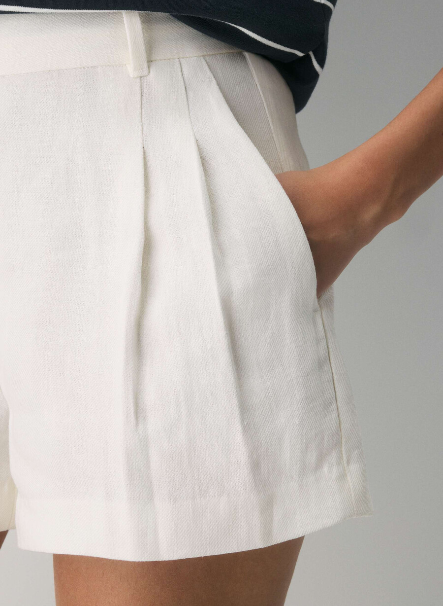 the effortless short mini - lino betulla chiara