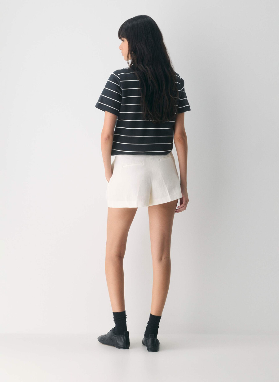 the effortless short mini - lino betulla chiara