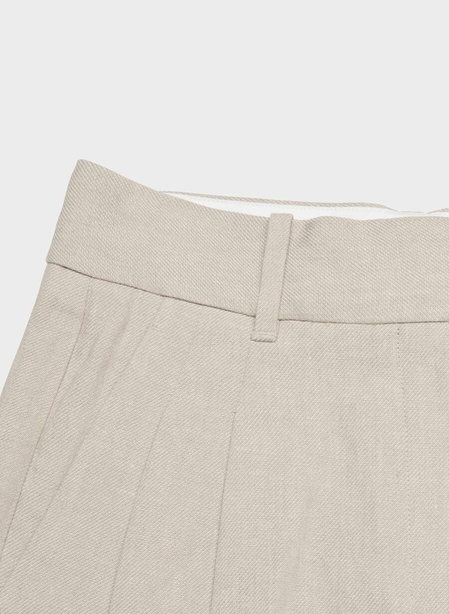 the effortless short mini - lino ecru scuro non tinto