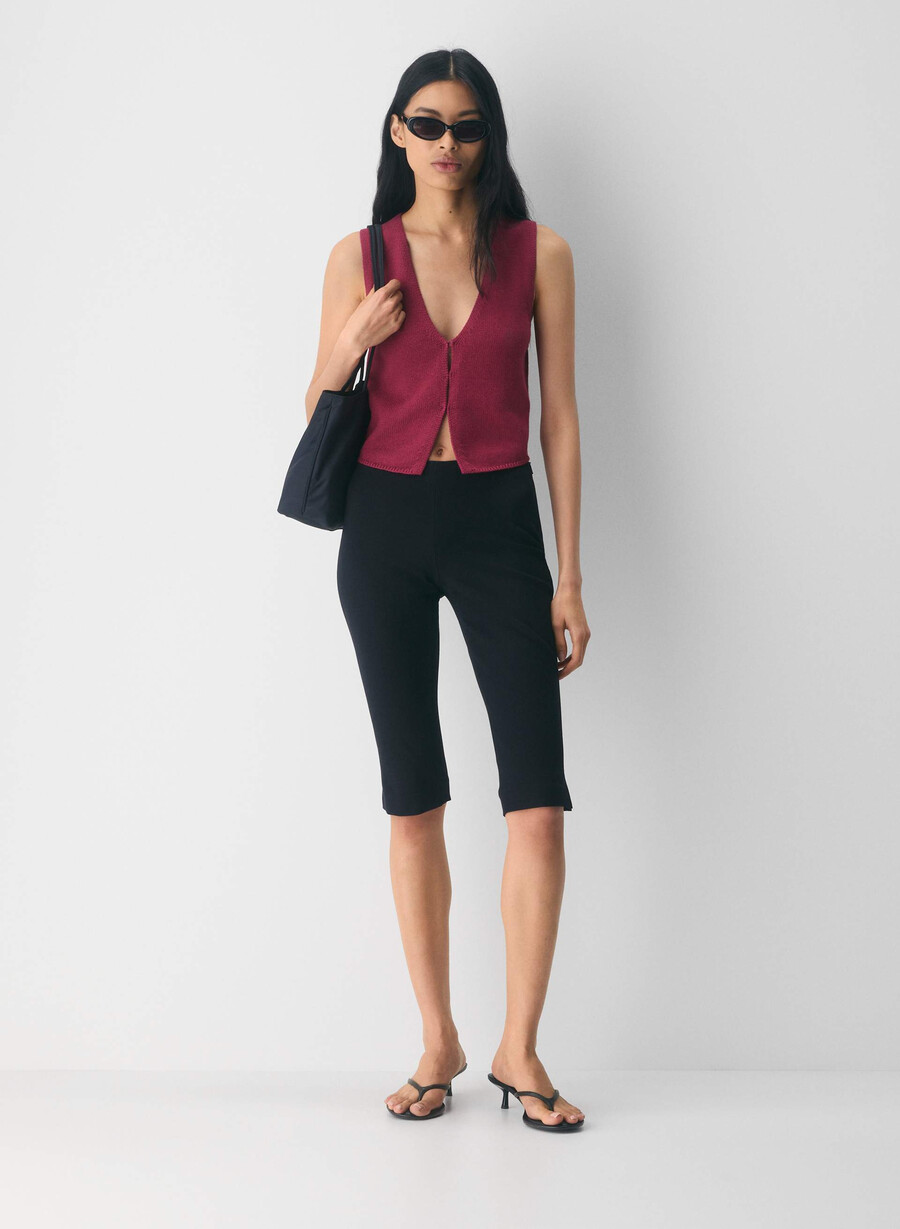 gilet basco cotton charm juicy rose