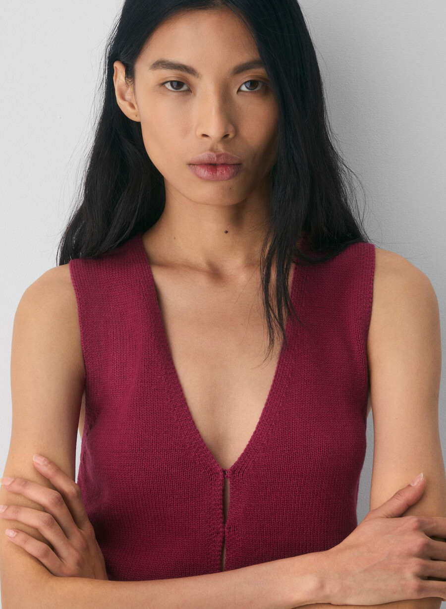 gilet basco cotton charm juicy rose