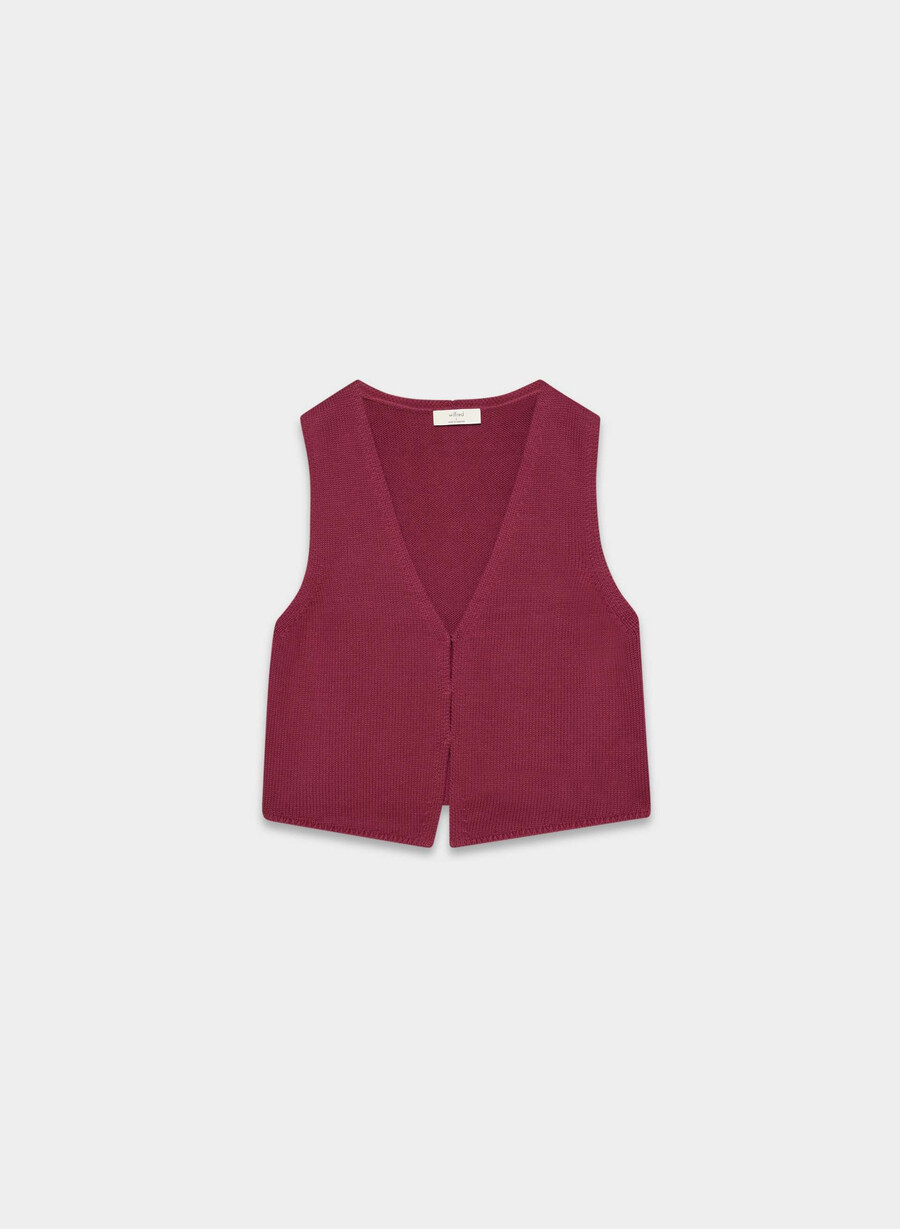 gilet basco cotton charm juicy rose