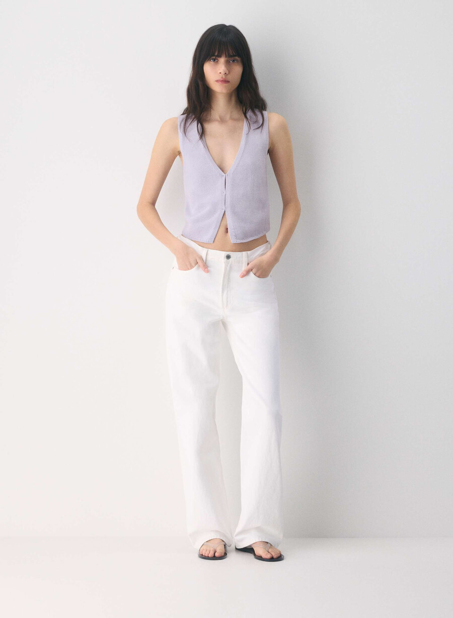 gilet basco cotton charm wildflower lilla