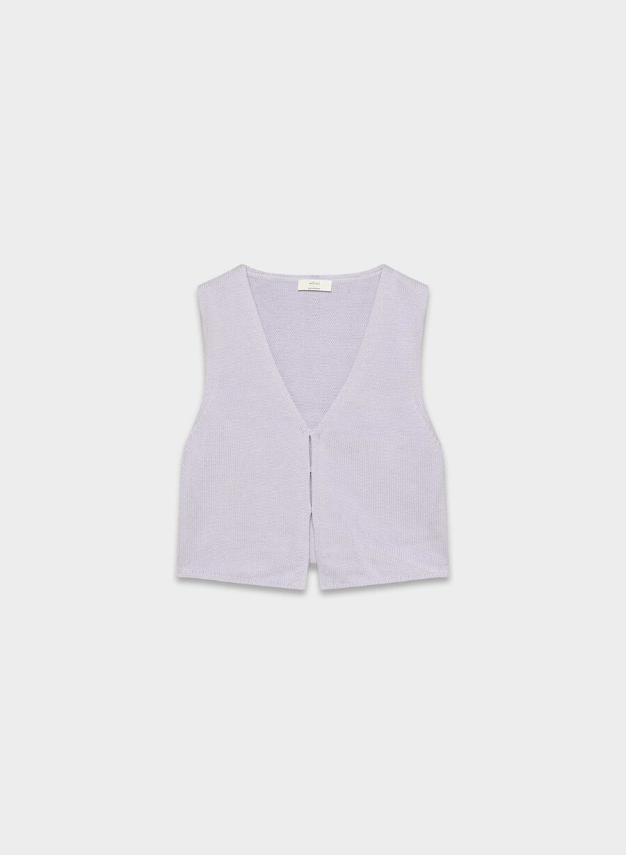 gilet basco cotton charm wildflower lilla