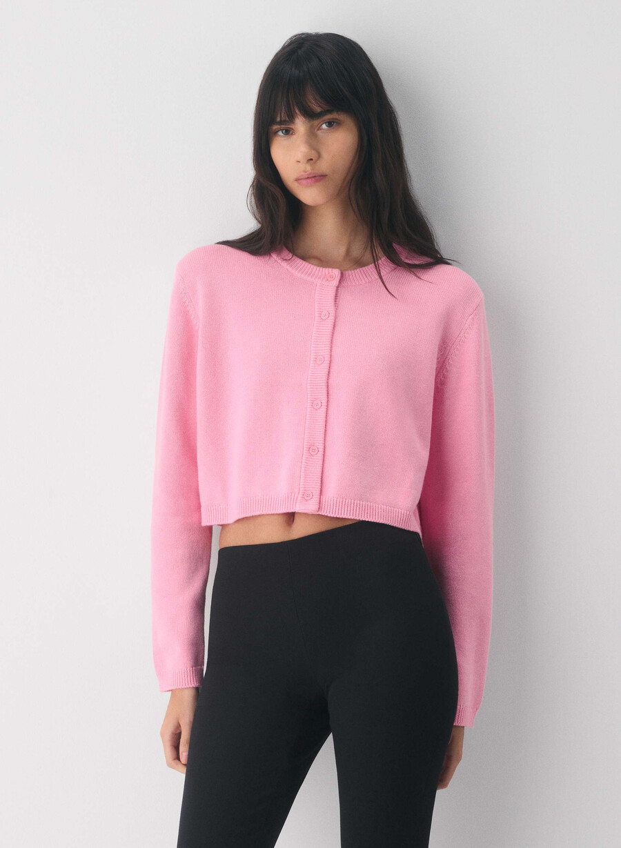 cardigan sicily cotton charm jellybean pink
