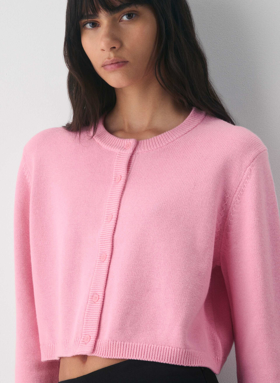 cardigan sicily cotton charm jellybean pink
