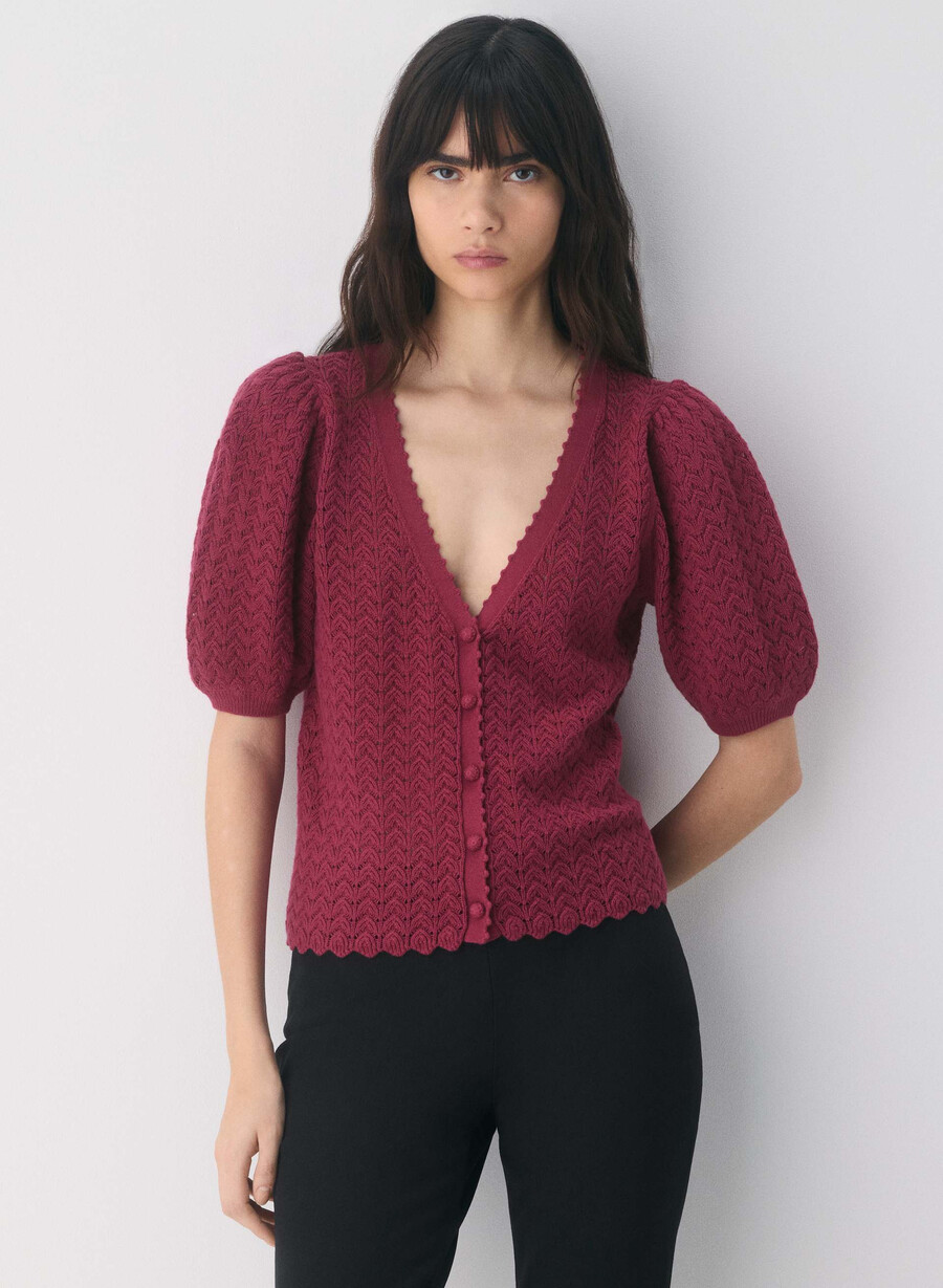 cardigan fika cotton charm juicy rose