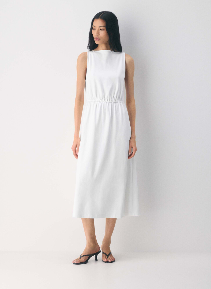 abito libretto in cotone interlock bianco