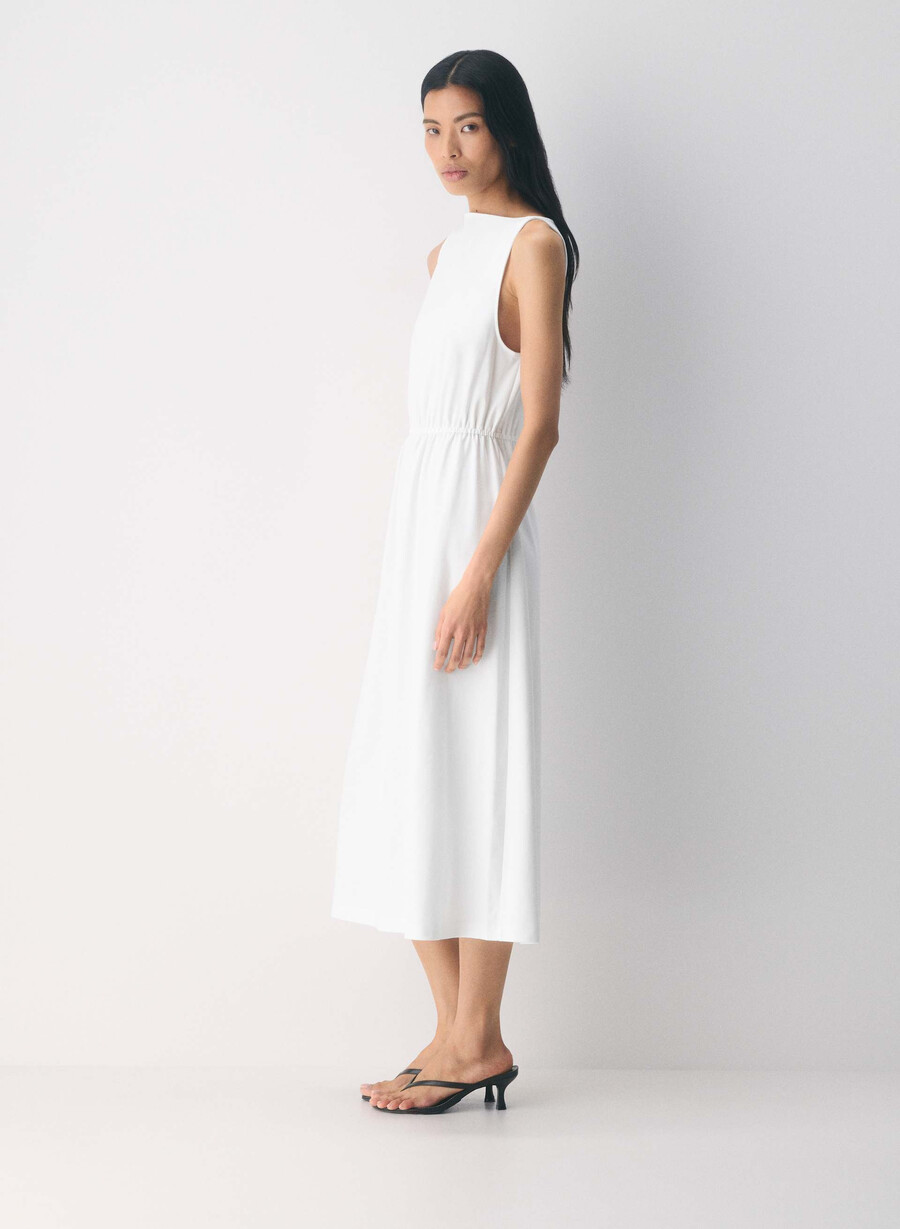 abito libretto in cotone interlock bianco