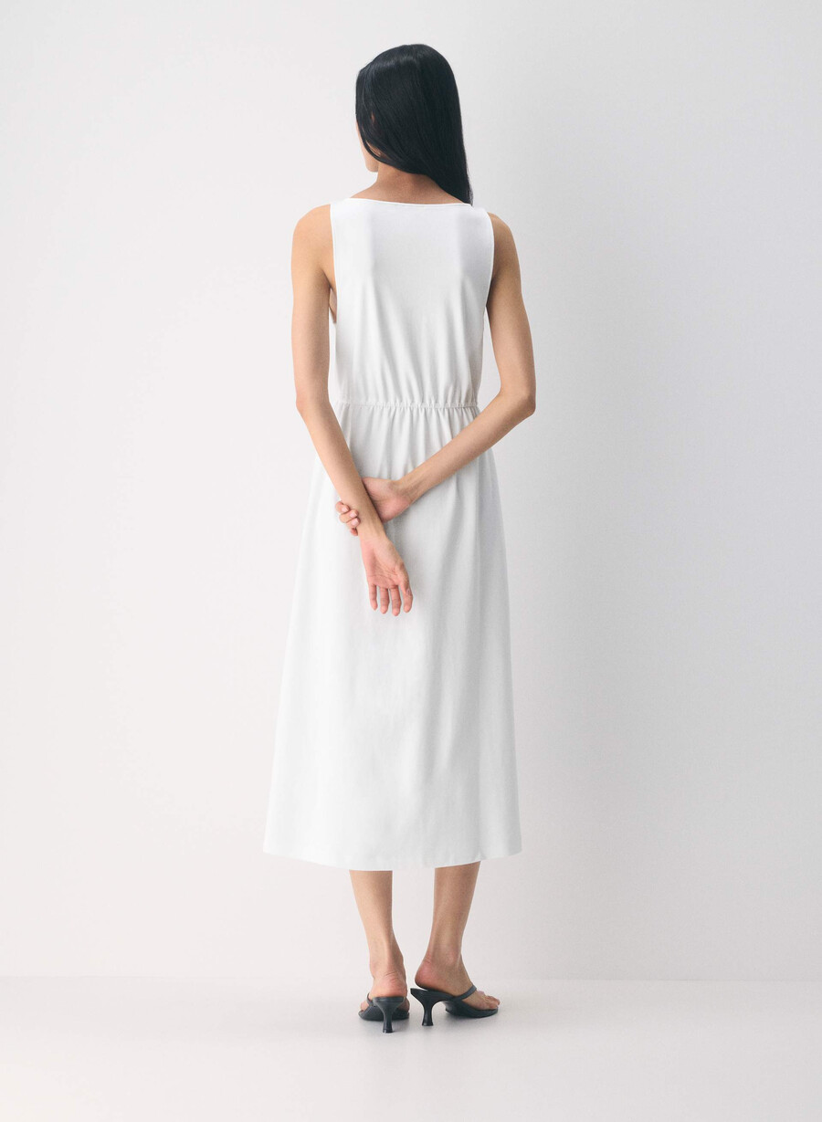 abito libretto in cotone interlock bianco