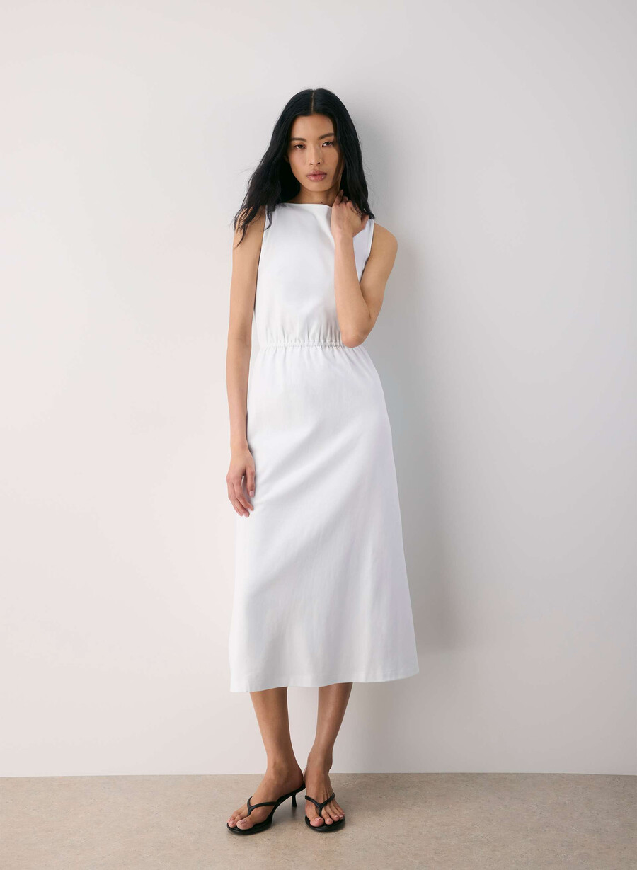 abito libretto in cotone interlock bianco