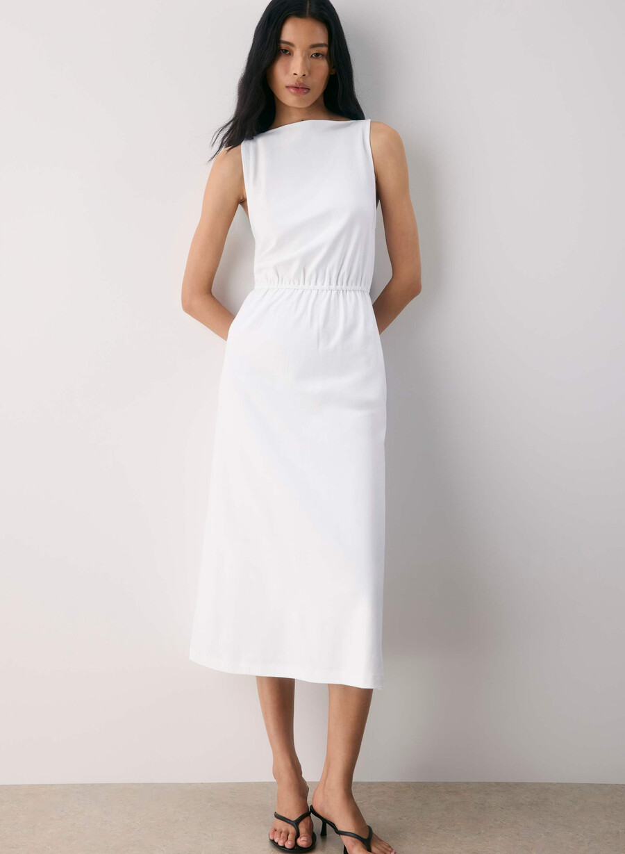 abito libretto in cotone interlock bianco