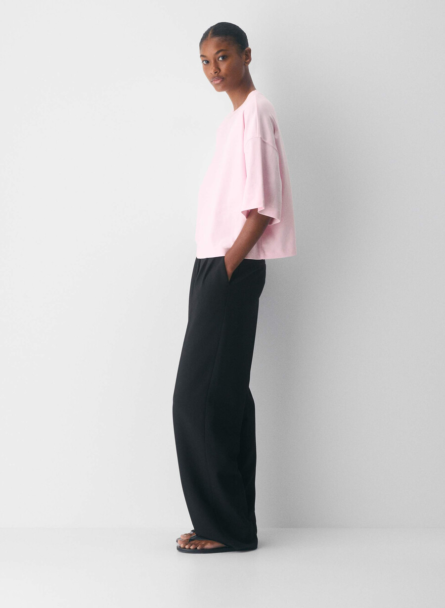 t-shirt elettrica in cotone interlock villa pink