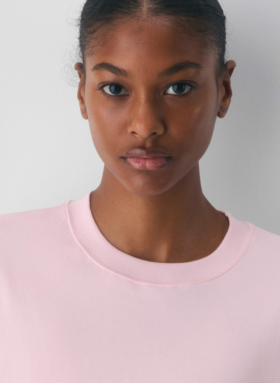 t-shirt elettrica in cotone interlock villa pink