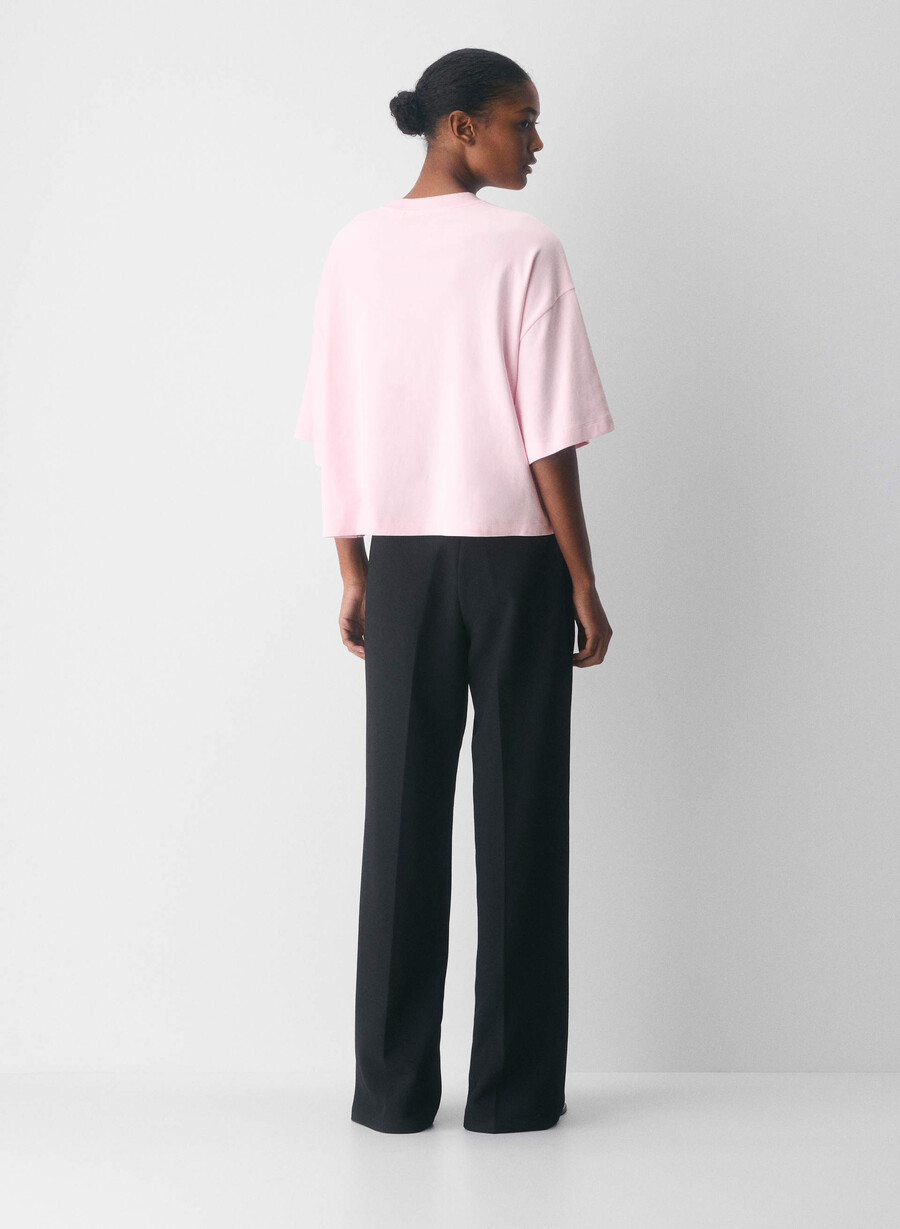 t-shirt elettrica in cotone interlock villa pink