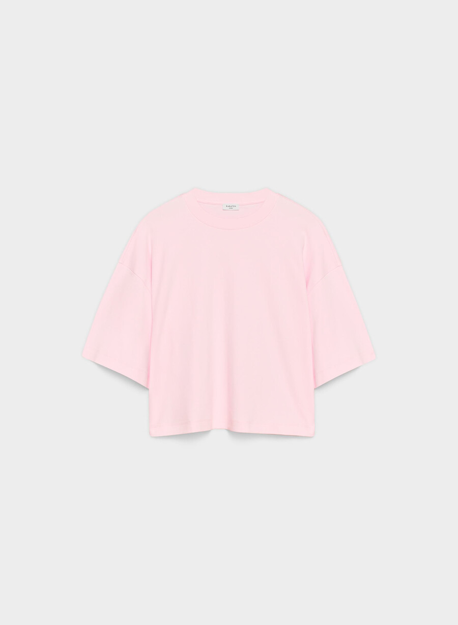 t-shirt elettrica in cotone interlock villa pink
