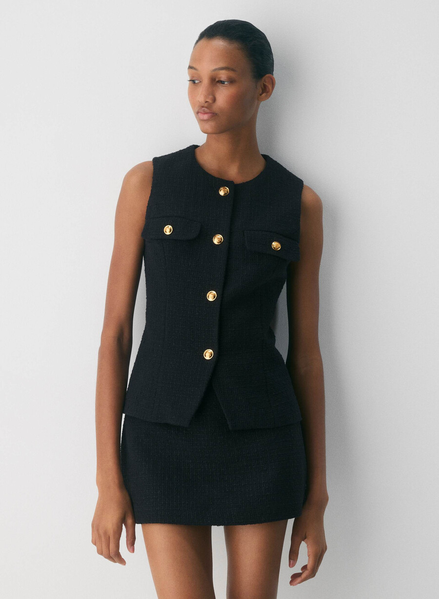 corrispond vest nero