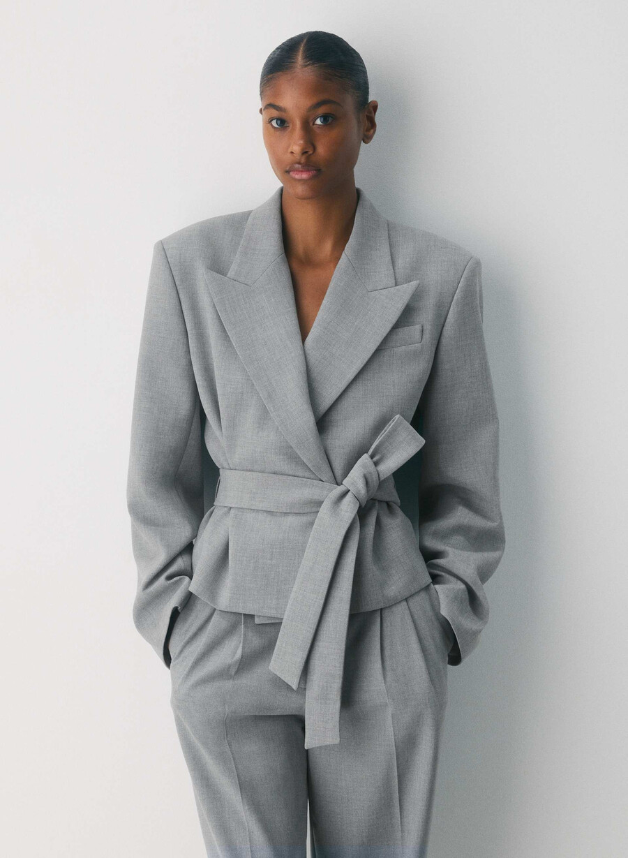 modus blazer - ressential heather dark grey