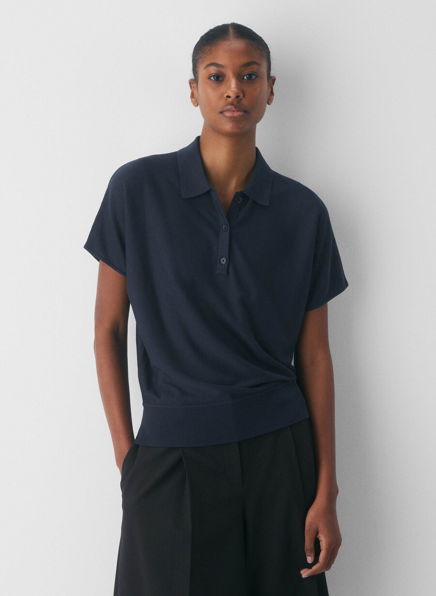 maglione steno polo clouded white