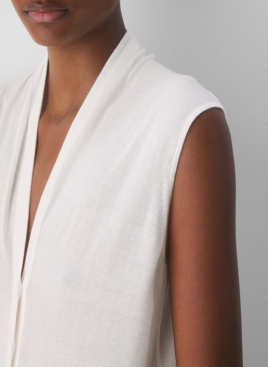 maglione gilet agenda clouded white